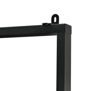 Regał na książki Emmaboda 195x80x30cm z 5 półkami Drewno / Czarny en.casa