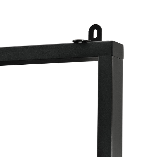 Regał na książki Emmaboda 195x80x30cm z 5 półkami Drewno / Czarny en.casa