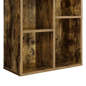 Regał na książki Nossebro w ciemnym odcieniu drewna en.casa