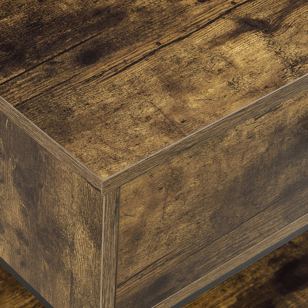 Stolik boczny Bjuv 45x39x49cm Ciemne drewno en.casa