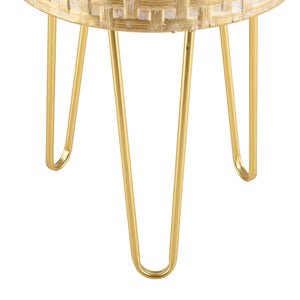 Stojak na kwiaty Kalmthout zestaw 3 sztuki w kolorze mosiądzu en.casa