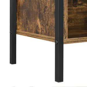 Regał na książki Flakstad 153x73x30cm Ciemny odcień drewna [en.casa]