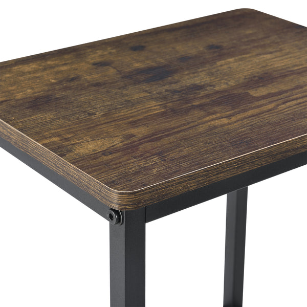 Stołek barowy Örebro zestaw 2 sztuk ciemne drewno en.casa