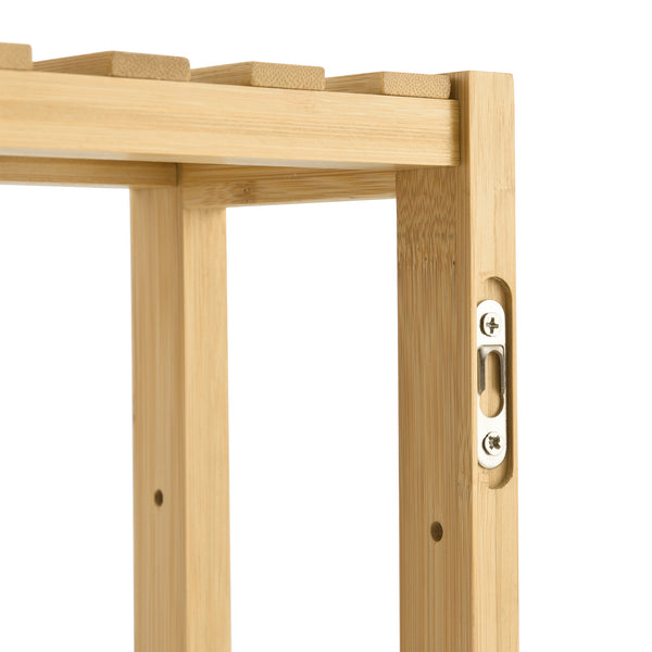 Półka bambusowa Örnsköldsvik 60x15x54cm naturalne drewno [en.casa]