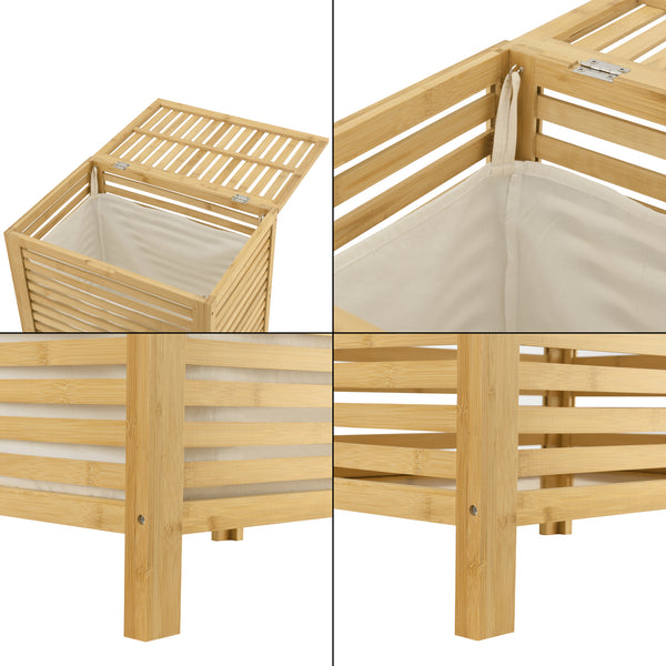 Bambusowy kosz na pranie Skövde [en.casa]