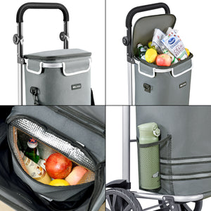 Wózek na zakupy Namborn 41 litrów do 20 kg ciemnoszary [en.casa]