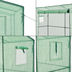 Szklarnia Vlaardingen 198x78x200cm Zielona [en.casa]