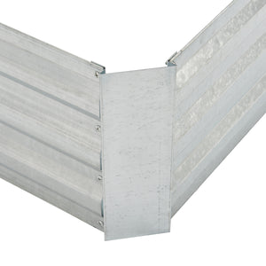 Grządka Barneveld 90x90x30cm Stal Srebrna [en.casa]