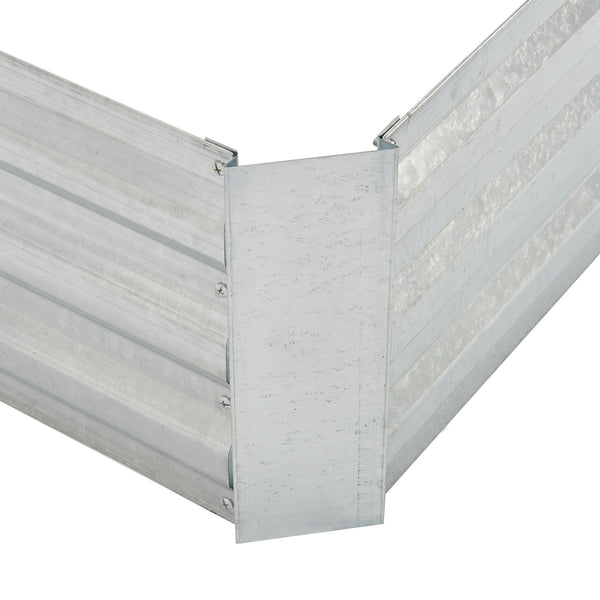 Grządka Barneveld 90x90x30cm Stal Srebrna [en.casa]