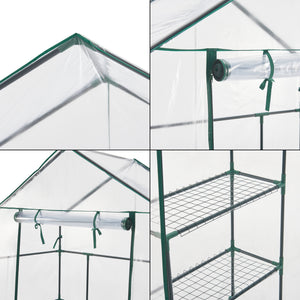 Szklarnia Hoorn z półkami 140x73x195cm Przezroczysta [en.casa]