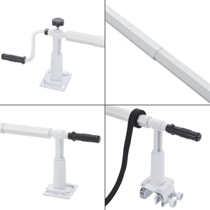 Urządzenie do zwijania basenu Oliveti z suwakami aluminium [en.casa]