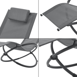 Leżak bujany Pulsano 150 kg ciemnoszary [en.casa]