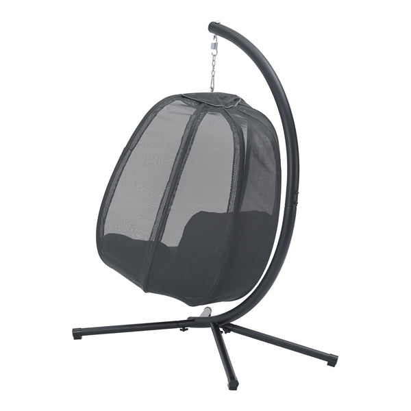 Fotel wiszący Abegondo z ramą i poduszką maks. 120 kg [en.casa]