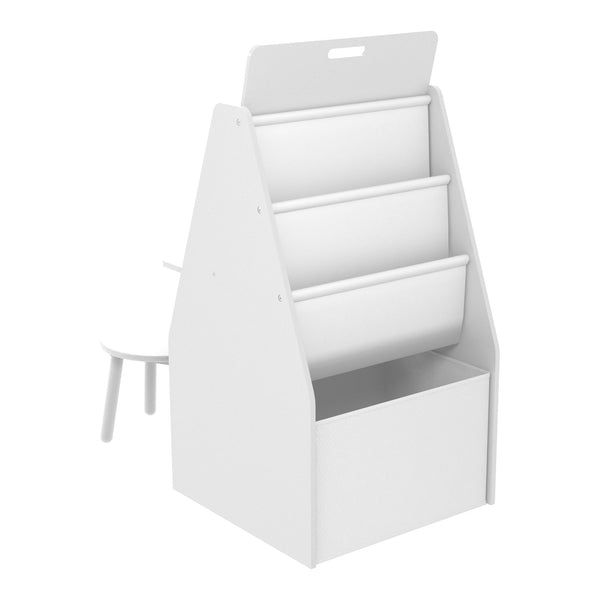 Stolik dziecięcy z tablicą do kolorowania Ferrol 88x51x49 cm Biały [en.casa]