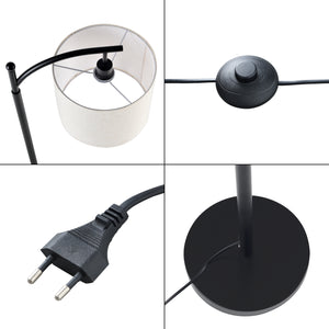 Lampa podłogowa Coventry czarny/beżowy [lux.pro]