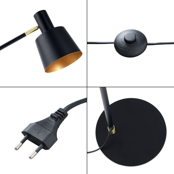 Lampa stojąca Bristol regulowana Czarna [lux.pro]