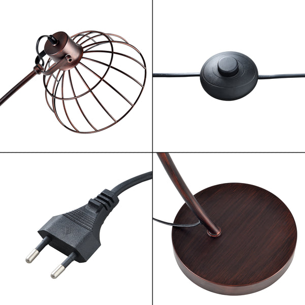 Lampa podłogowa Portsmouth rdzawy brąz [lux.pro]