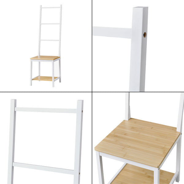 Wieszak męski Juuka 133x40x42 cm Wieszak na płaszcze bambusowy [en.casa]