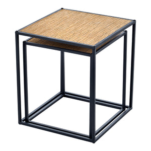 Stolik pomocniczy Grindavik w zestawie 2 sztuk, wygląd drewna [en.casa]