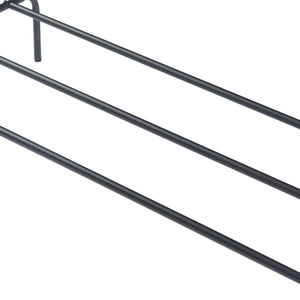 Wieszak na płaszcze Bramming z dwoma wieszakami 147 x 116 x 54 cm czarny [en.casa]