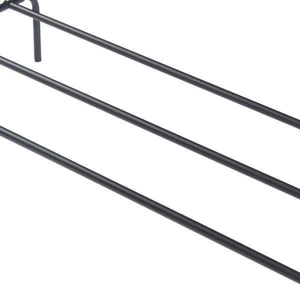 Wieszak na płaszcze Bramming z dwoma wieszakami 147 x 116 x 54 cm czarny [en.casa]