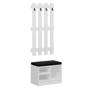 Panel do szafy z ławką na buty Farum White [en.casa]