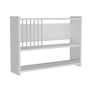 Półka ścienna Helsingør z 3 półkami biała [en.casa]