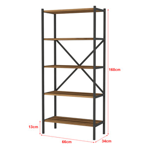 Półka kuchenna Tomelilla 160x66x34 cm orzech/antracyt [en.casa]