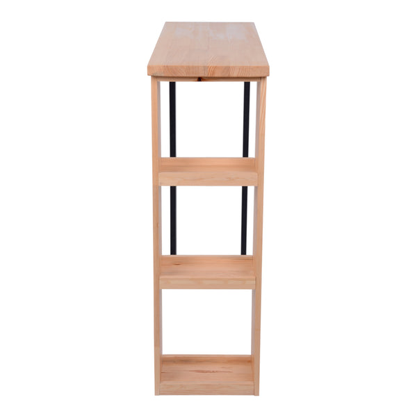 Stół barowy Nørager z półką z drewna sosnowego [en.casa]