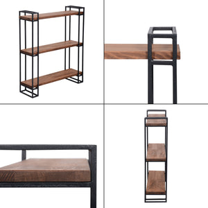 Półka ścienna Falster z drewna sosnowego, bejcowana [en.casa]