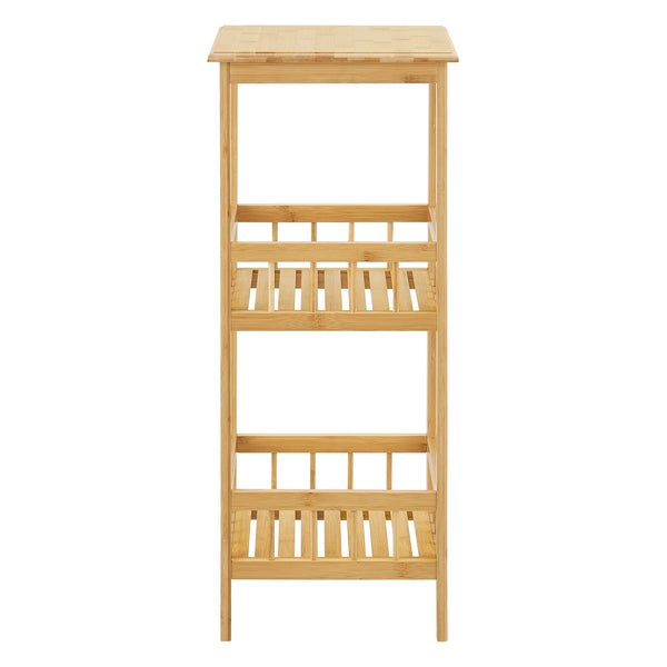 Półka stojąca Pyhäjärvi bambus 79x33x33 cm natura [en.casa]