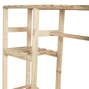 Wieszak na płaszcze Smørum 160x100x30 cm drewno sosnowe [en.casa]