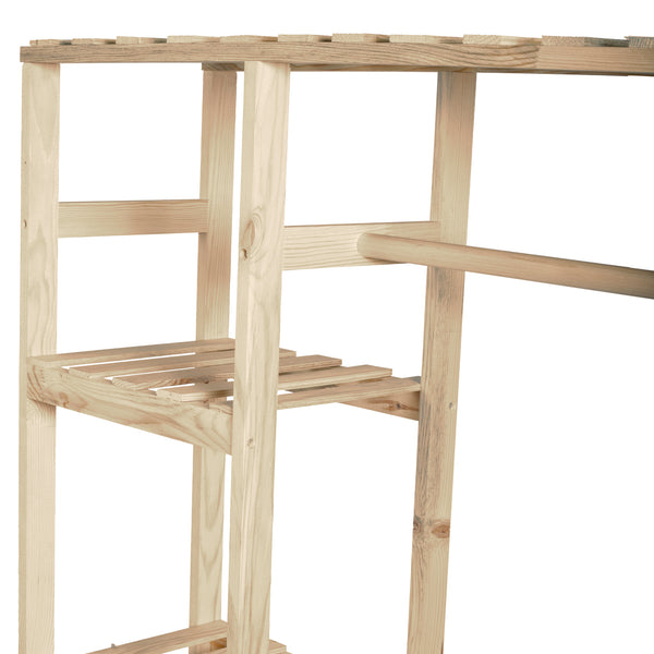 Wieszak na płaszcze Smørum 160x100x30 cm drewno sosnowe [en.casa]