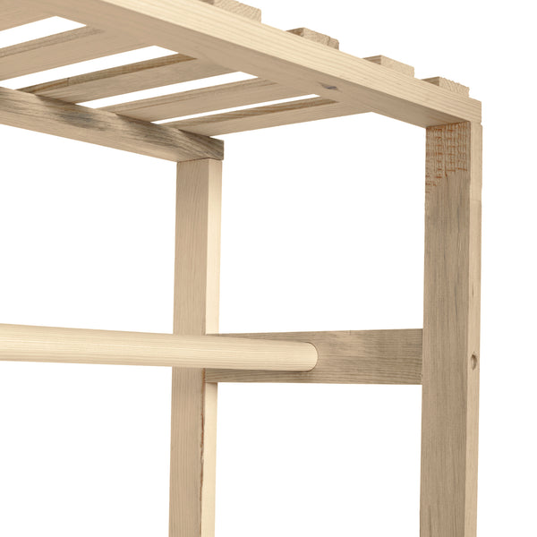 Wieszak na płaszcze Løgumkloster 160x64x30 cm drewno sosnowe [en.casa]