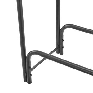 Stojak na drewno opałowe Kwethluk stal 124x124x34,5cm czarny [casa.pro]