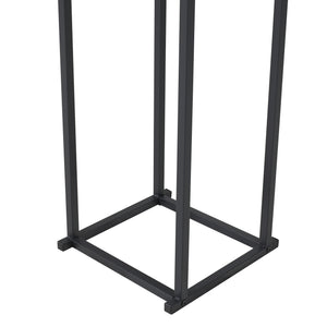 Stojak na drewno kominkowe Tibro stal 35x35x120 cm czarny [en.casa]