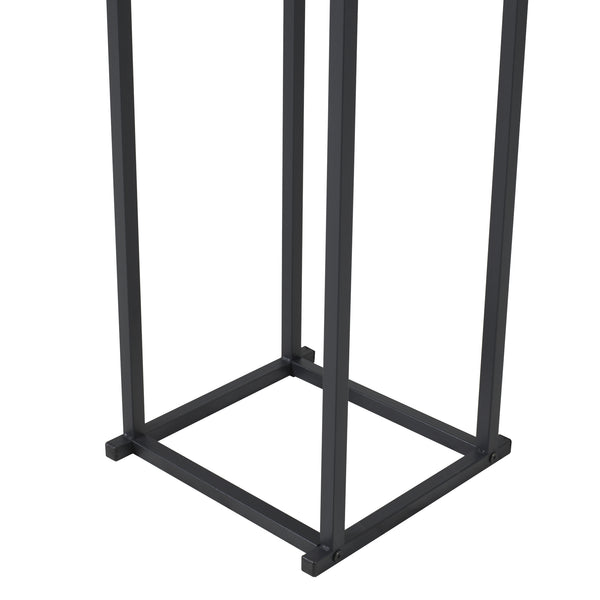 Stojak na drewno kominkowe Tibro stal 35x35x120 cm czarny [en.casa]