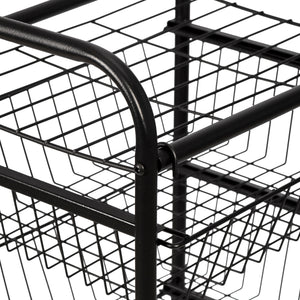 Wózek kuchenny Rudbjerg metalowy czarny [en.casa]