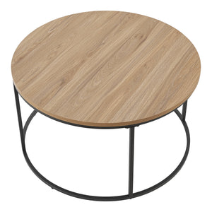 Stolik kawowy Kuhmoinen 45xØ80 cm czarny [en.casa]