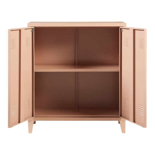 Metalowa szafka Oripää - 90x80x33cm - Jasny brąz