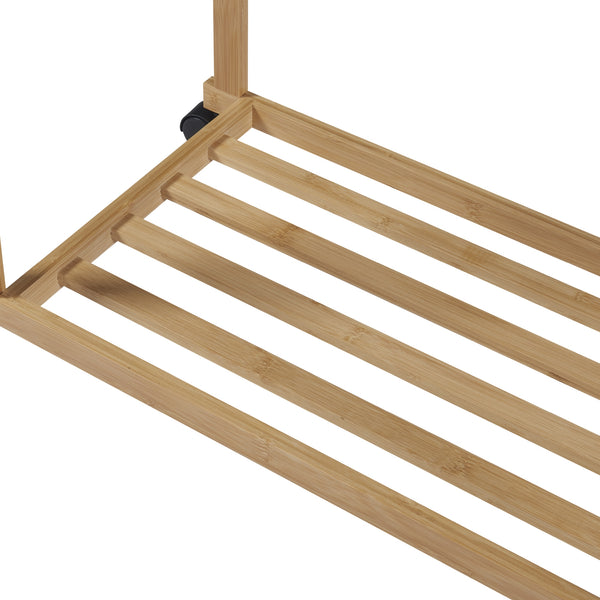 Ilmajok bambusowy wieszak na ubrania na kółkach [en.casa]