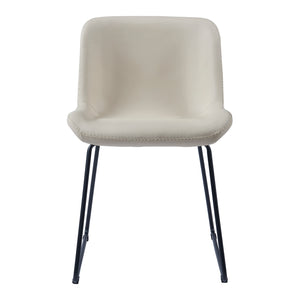 Krzesło do jadalni Kannus zestaw 2 szt. beżowe [en.casa]