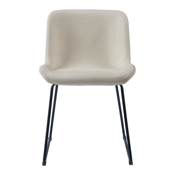 Krzesło do jadalni Kannus zestaw 2 szt. beżowe [en.casa]