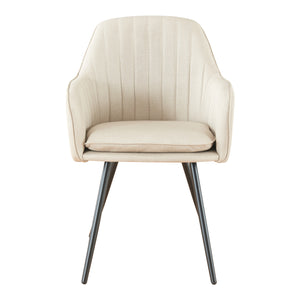 Kannonkoski zestaw 2 krzeseł do jadalni beżowy [en.casa]