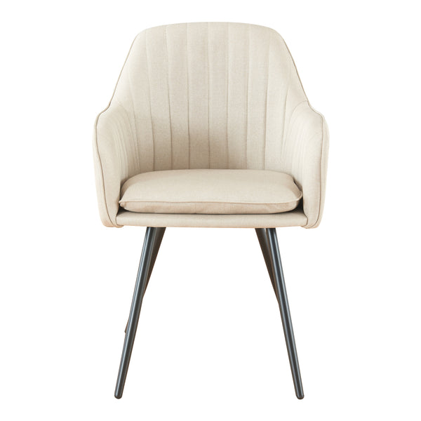 Kannonkoski zestaw 2 krzeseł do jadalni beżowy [en.casa]