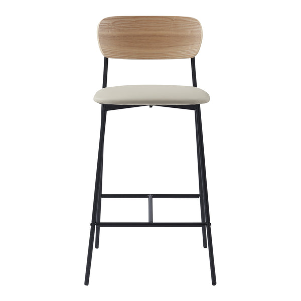 Krzesło barowe Jyväskylä zestaw 2 89x40x45 cm beżowy [en.casa]