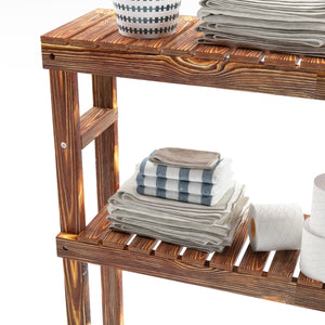 Półka pod pralkę Kinnula 120x70x20cm Ciemne drewno [en.casa]