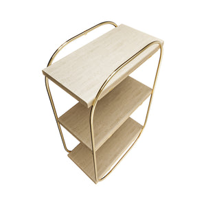 Półka ścienna Parkano 47x28x14 cm kolor złoty [en.casa]