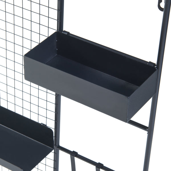 Krata ścienna Westre 70x60x11cm metal czarny [en.casa]