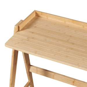 Biurko bambusowe Härryda 107x47x81 cm naturalne [en.casa]